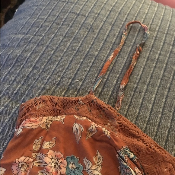 Billabong Boho Paisley Lace Crochet Vintage Mini Dress: M - Picture 5 of 6